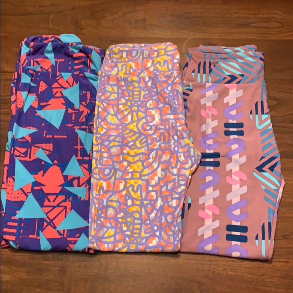 LuLaRoe OS Geometric Leggings Bundle